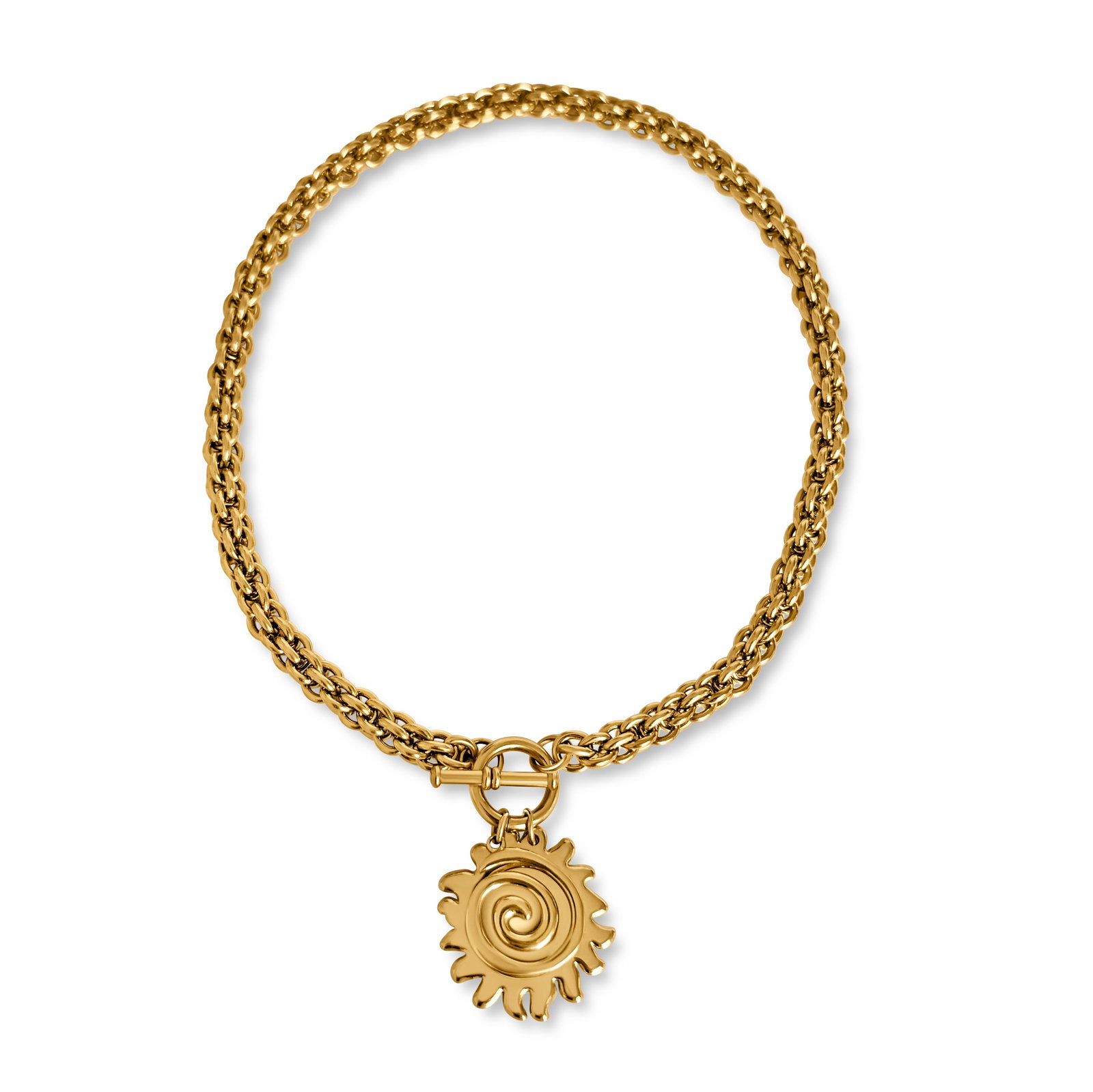 Sun & Swirl Charm Necklace