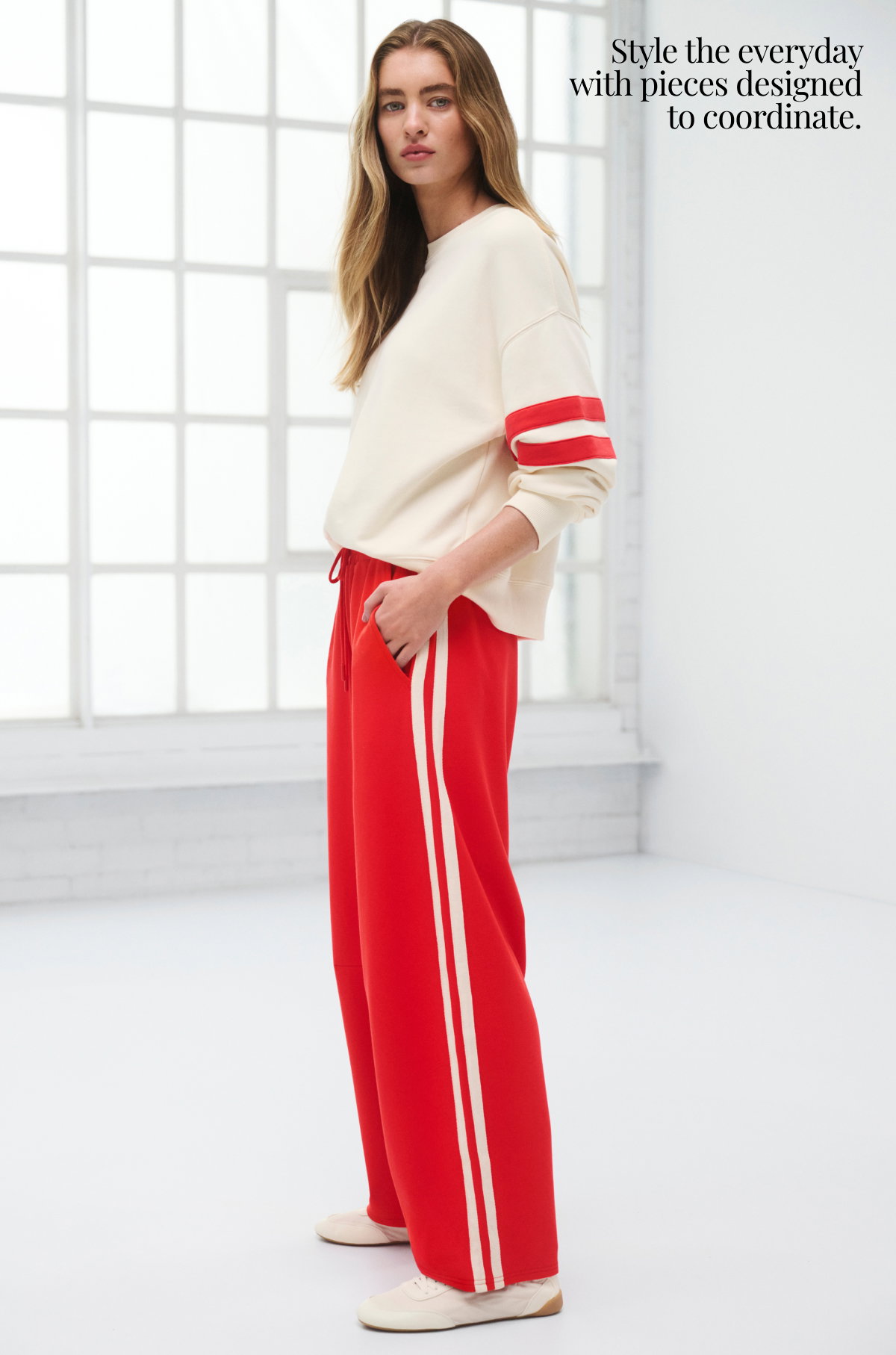New Woman Arrivals. Opt for a bolder look in your weekend hours with relaxed essentials in chilli red. Shop Now.