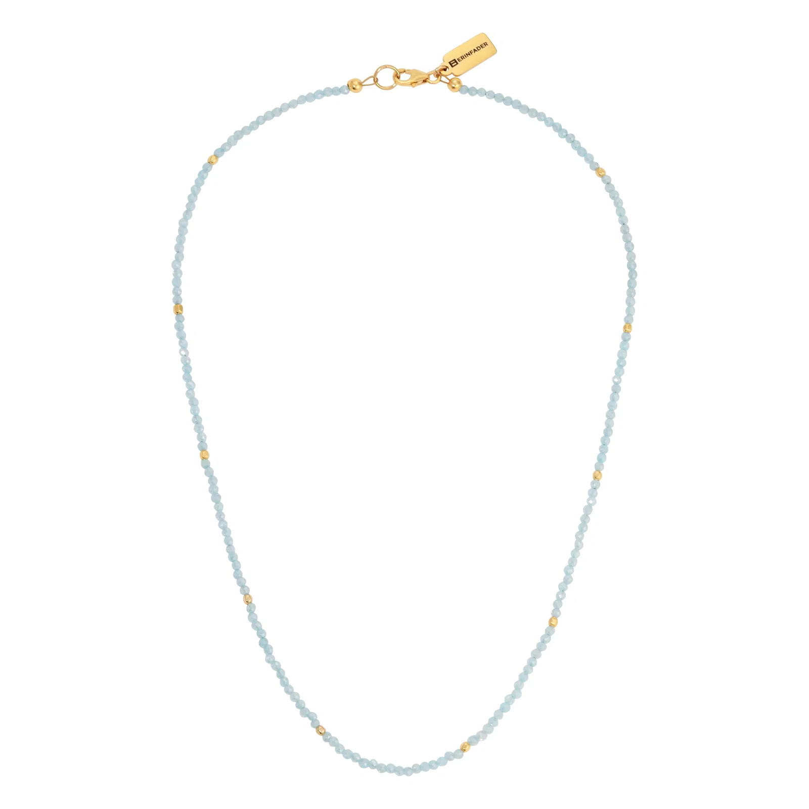 Image of Blue Zircon Gemstone Beaded Necklace
