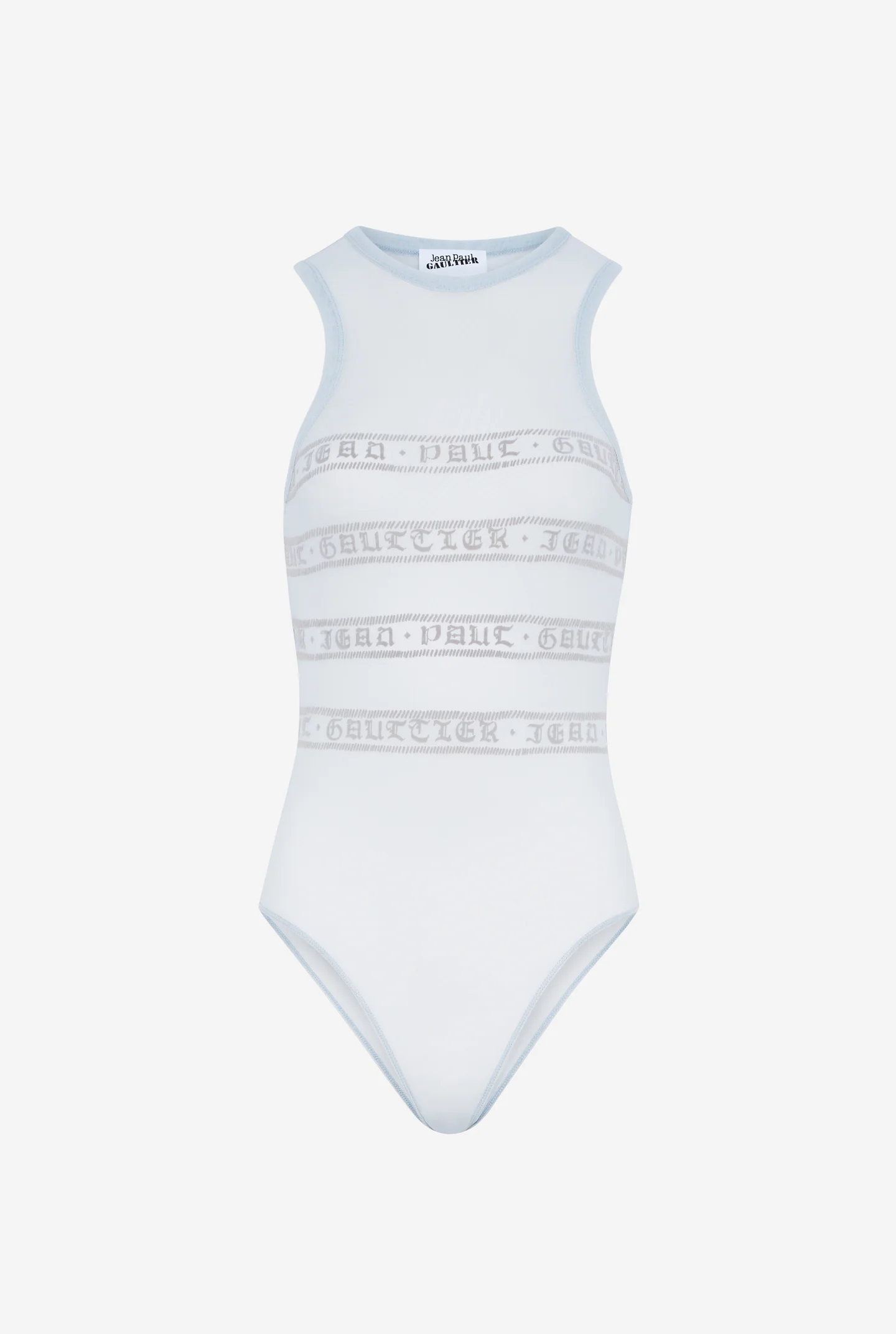 The Blue Flocked Gaultier Bodysuit