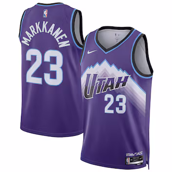 Unisex Utah Jazz Lauri Markkanen Nike Purple Swingman Jersey - Icon Edition