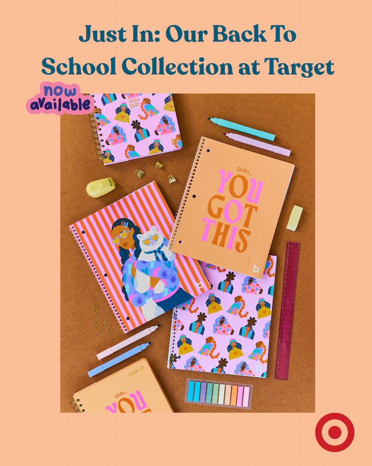 Academic planners, notebooks, journal, and desk accessories