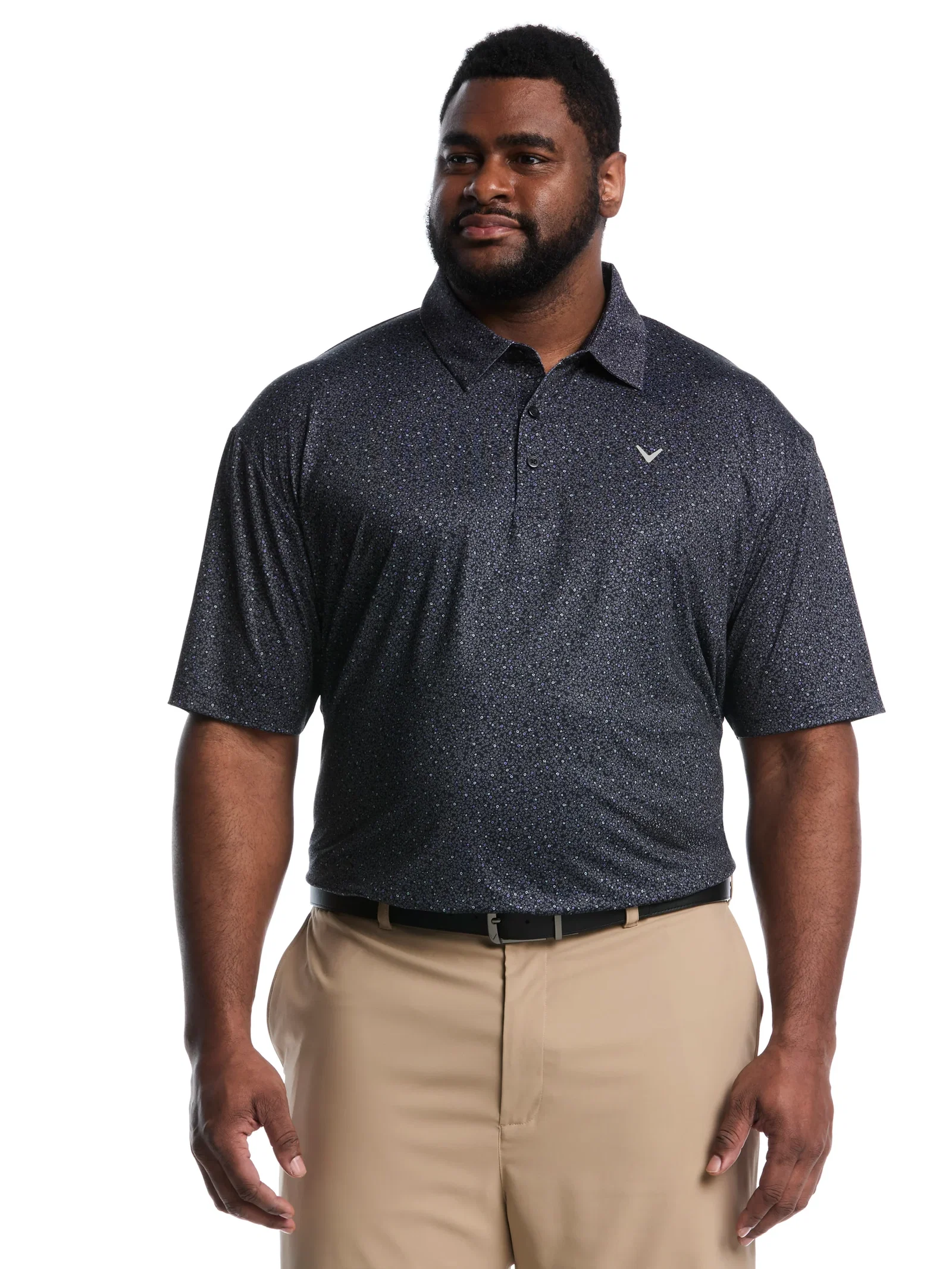 Big & Tall All Over Confetti Floral Print Polo