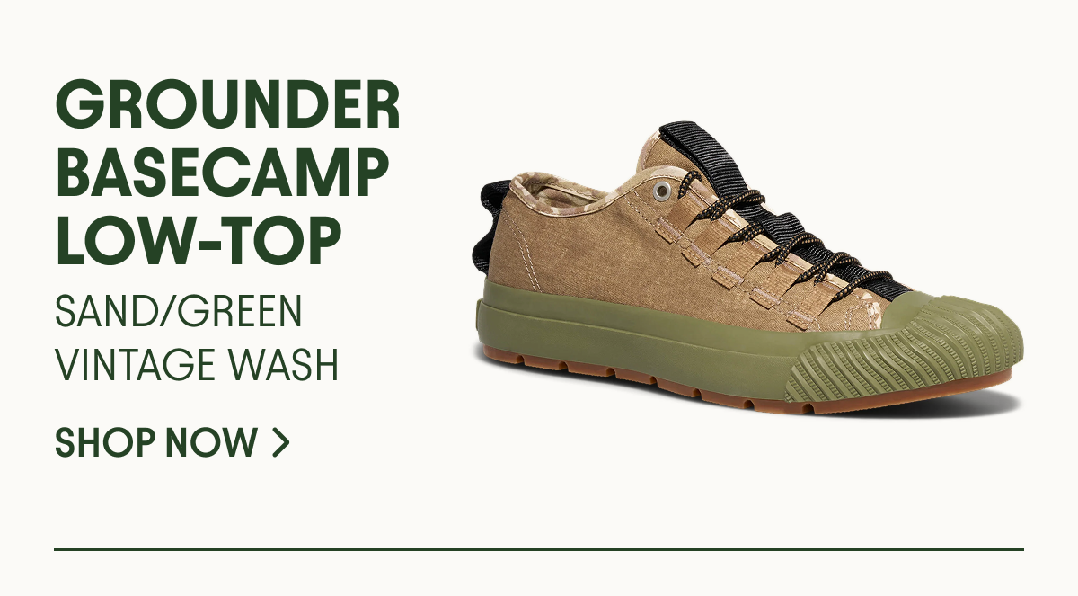 Grounder Basecamp Low-Top Sand/Green Vintage Wash
