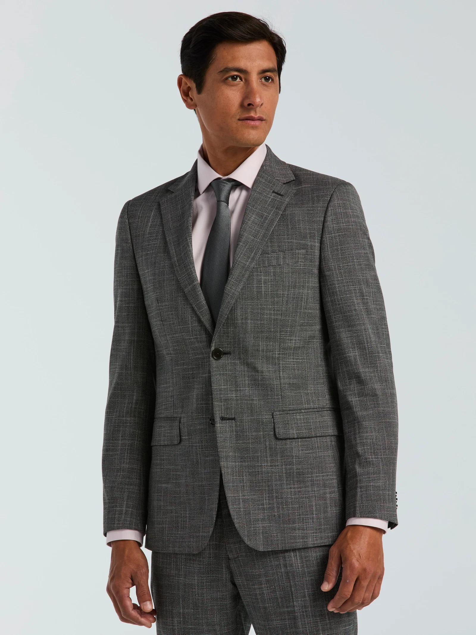 Skinny Fit Houndstooth Suit Jacket
