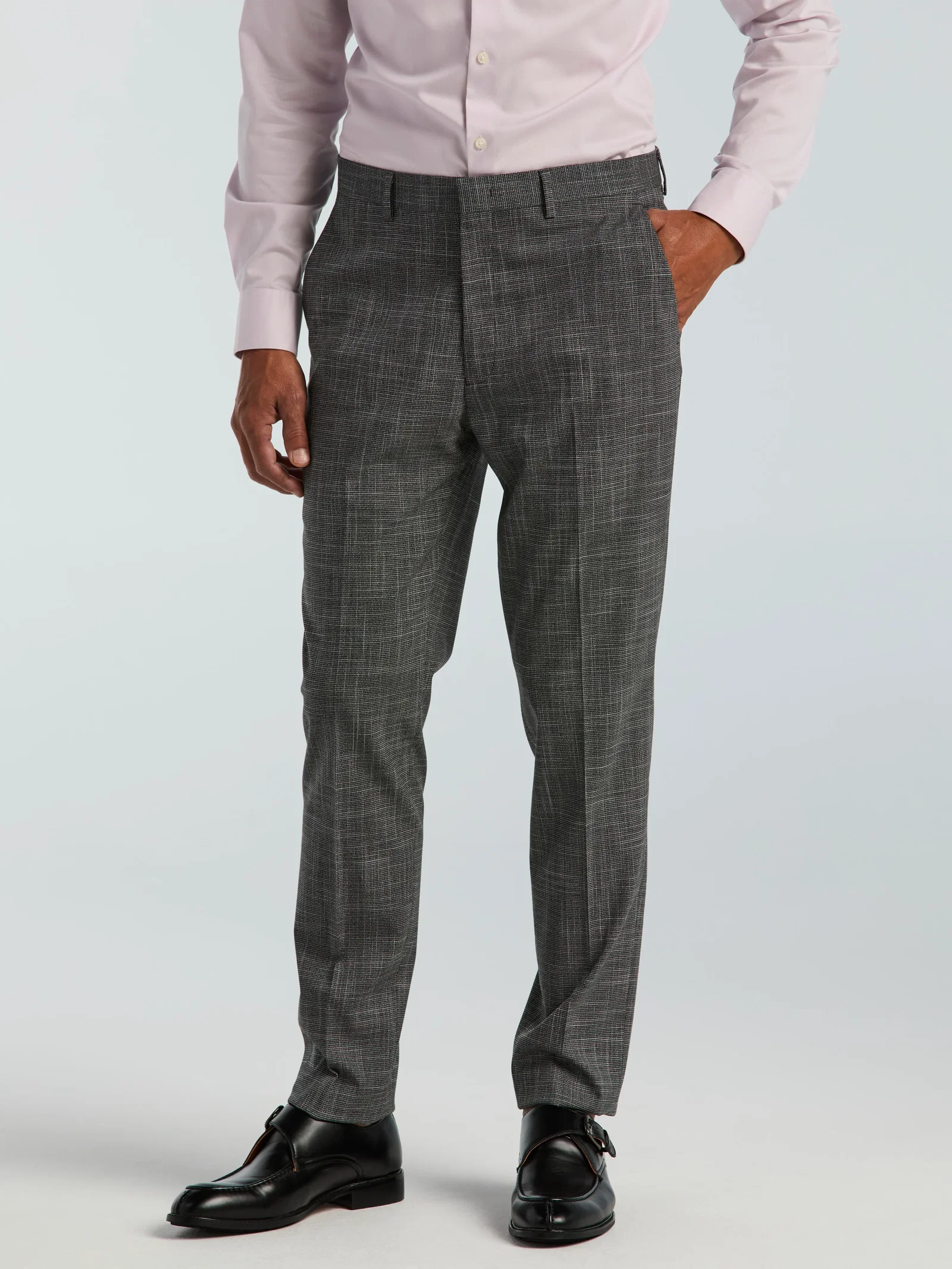 Skinny Fit Houndstooth Suit Pant