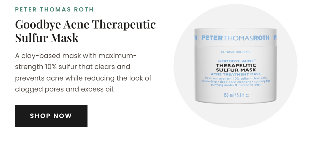 PETER THOMAS ROTH Goodbye Acne Therapeutic Sulfur Mask 5.1 oz.