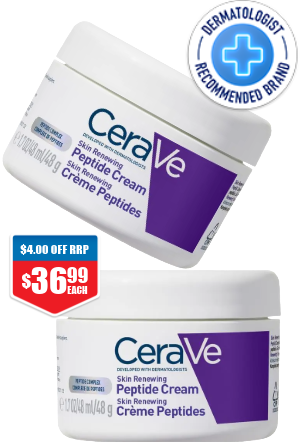 CeraVe Skin Renewing Peptide Cream 48g at Chemist Warehouse sale ends 22 July 2026