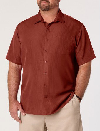 Microfiber Comfort Grid Sport Shirt