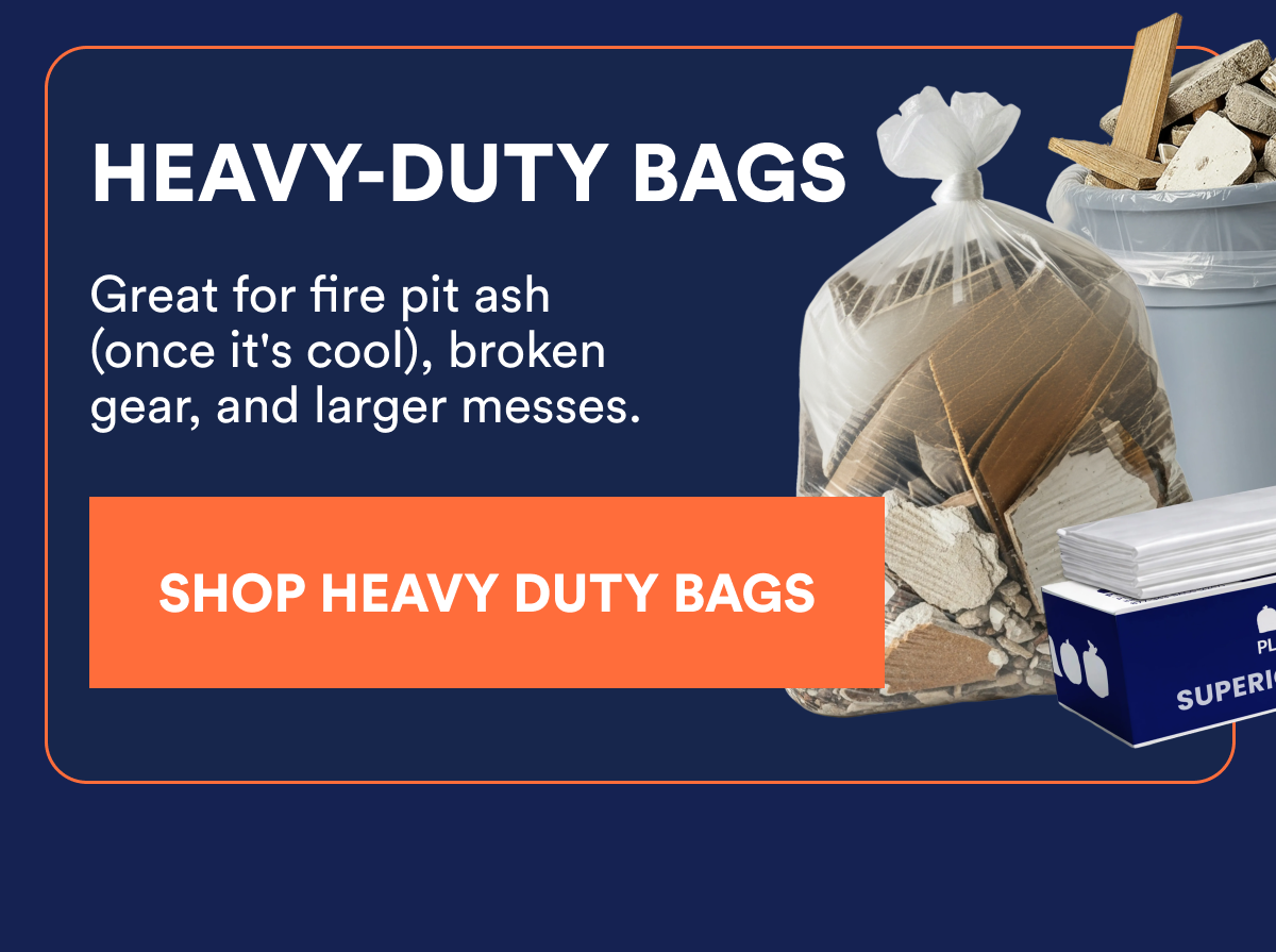Shop Heavy-duty bags - Great for fire pit ash (once it's cool), broken gear, and larger messes.