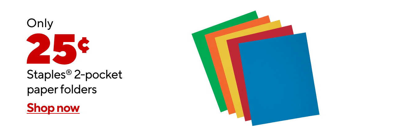 $0.25 Paper Pocket Folders