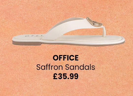 OFFICE Saffron Metal Trim Detail Toepost Sandals