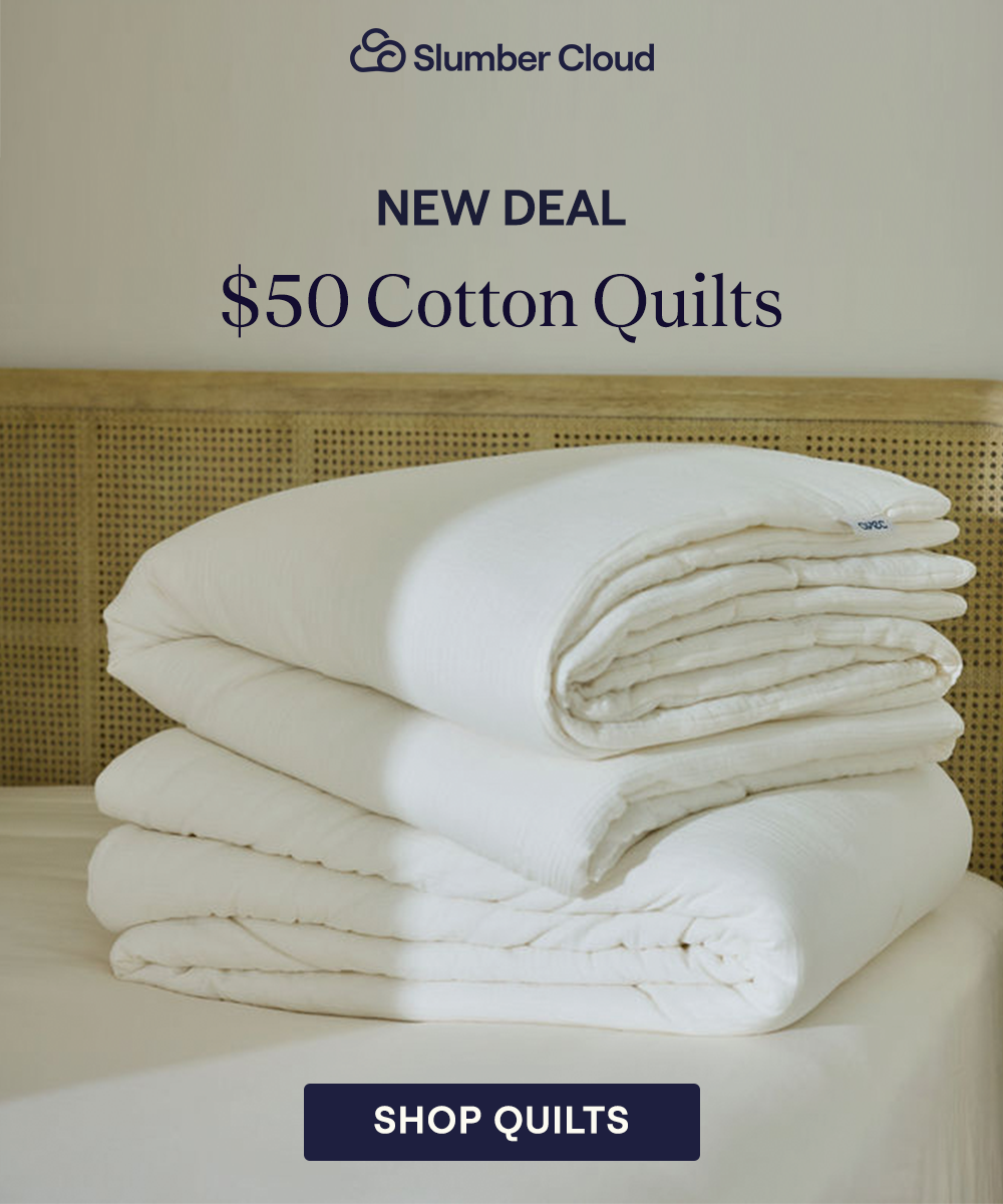 Two Cotton Quilts Stacked on each other