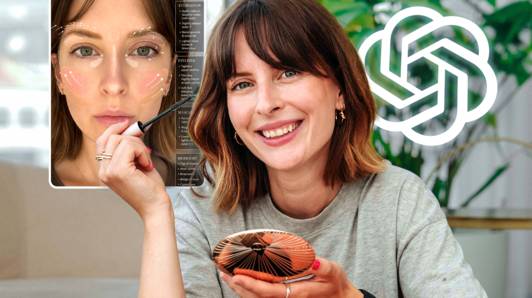 Beautyredactrice Sophie laat ChatGPT haar make-up bepalen: hoe mooi is het resultaat? “Plots zit de oogschaduw in mijn wenkbrauw”