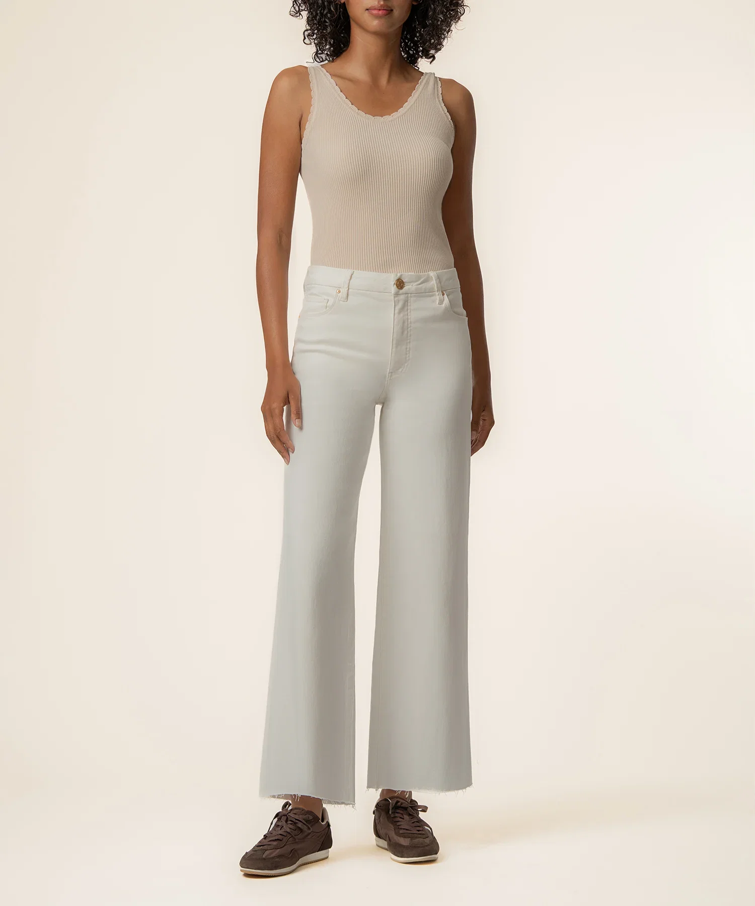 Image of Meg High Rise Wide Leg in Ecru