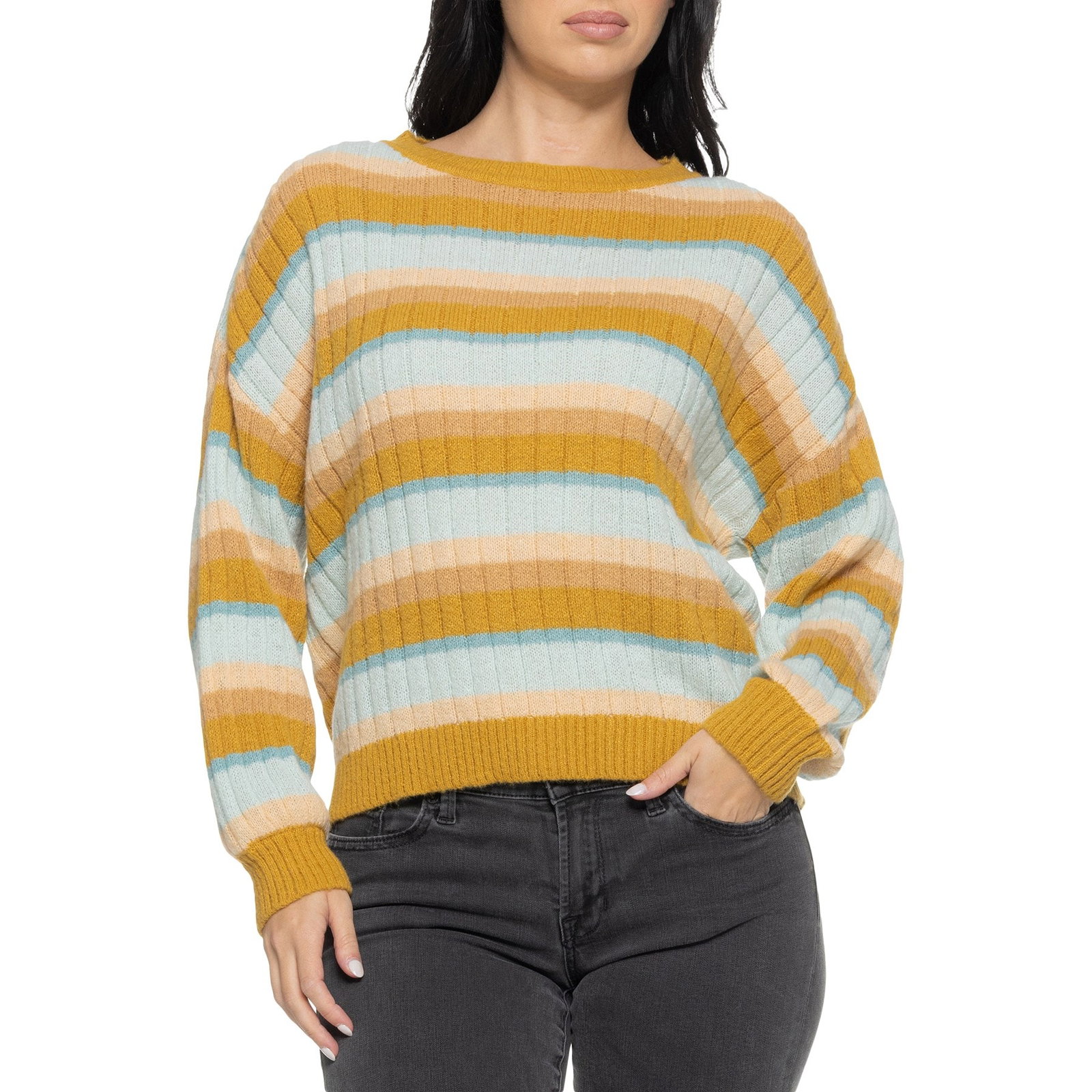 Hurley Untamed Spirit Striped Sweater for Women | Rocky | Size Large