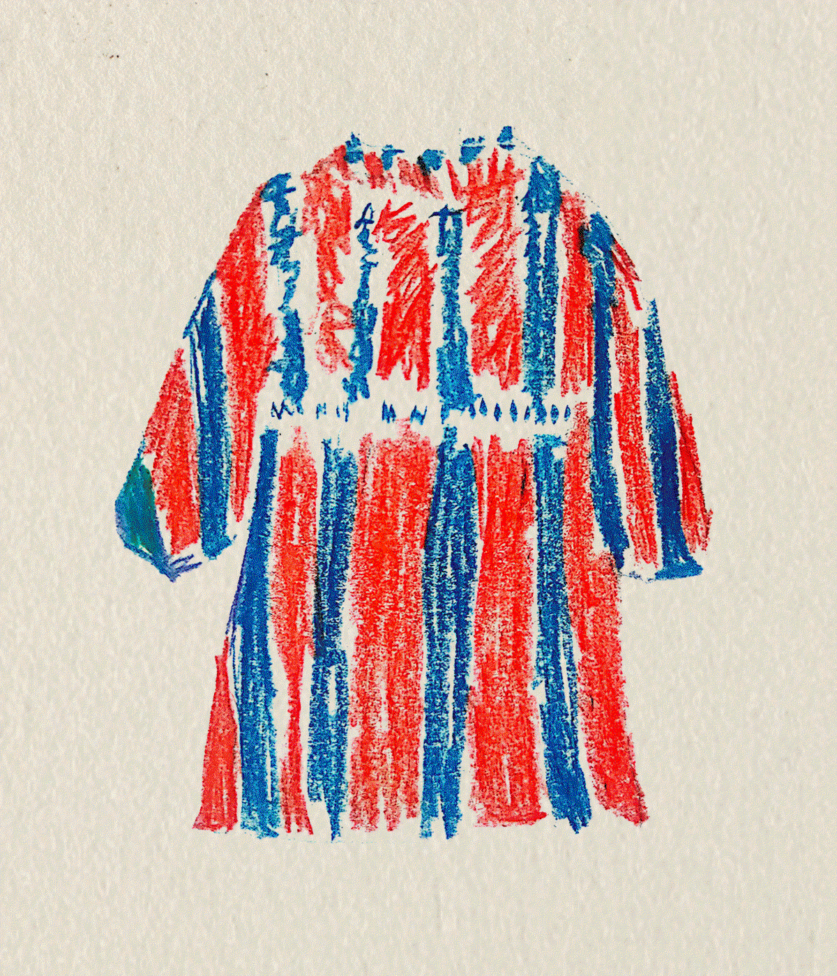 RED-BLUE STRIPES DRESS