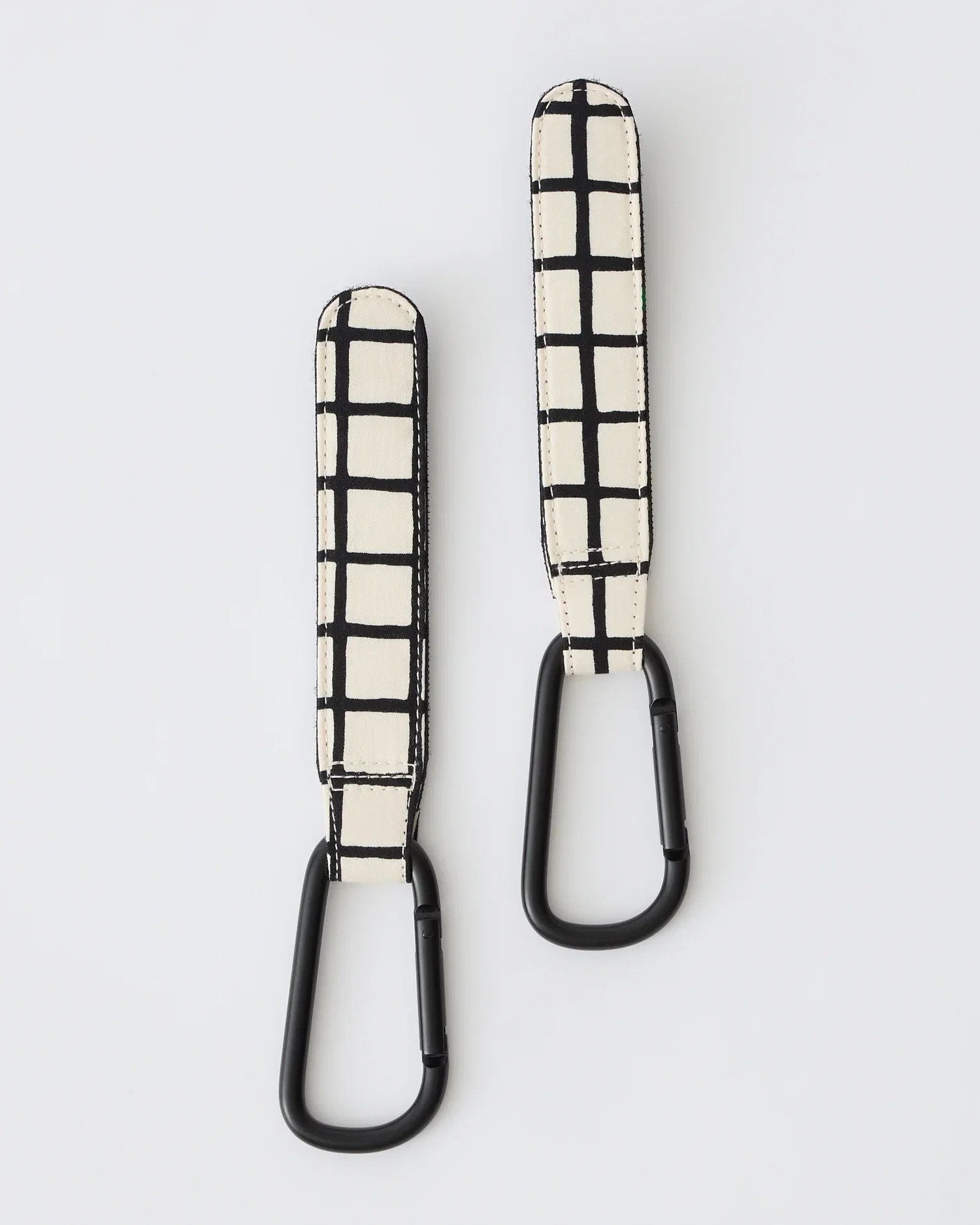 Image of Stroller Party™ Clips (2-Pack) | Black Grid