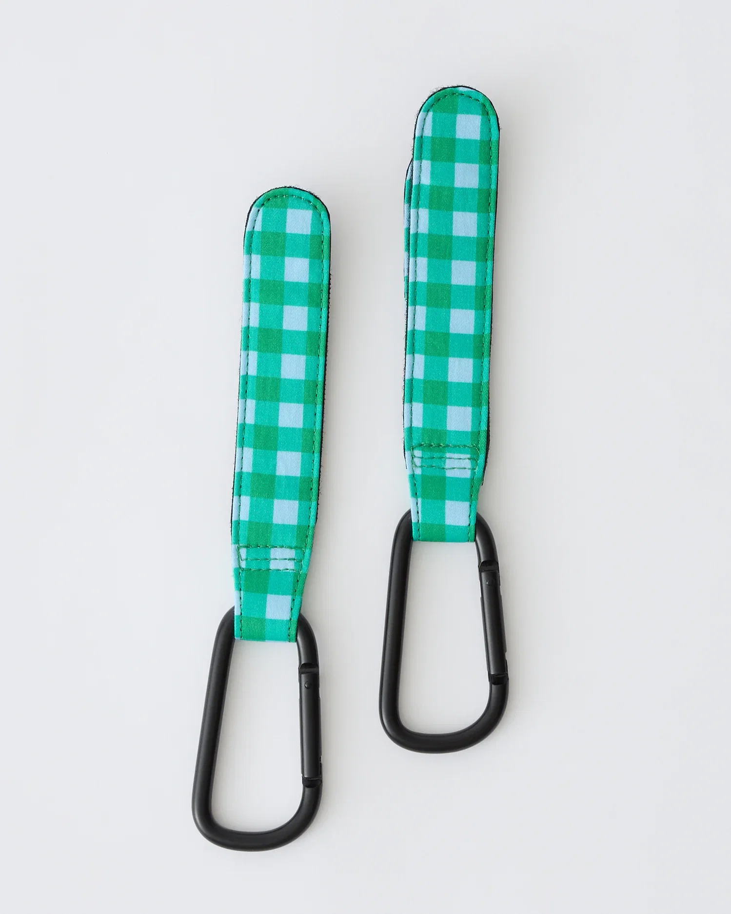 Image of Stroller Party™ Clips (2-Pack) | Teal Gingham