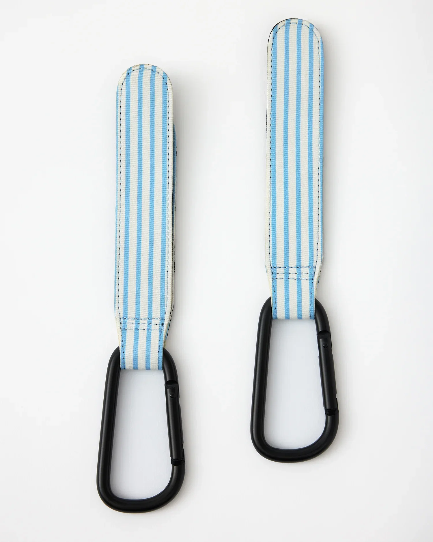 Image of Stroller Party™ Clips (2-Pack) | Blue Pinstripe