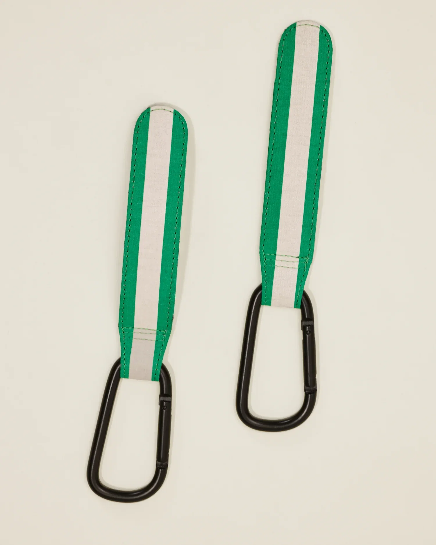 Image of Stroller Party™ Clips (2-Pack) | Green Stripe