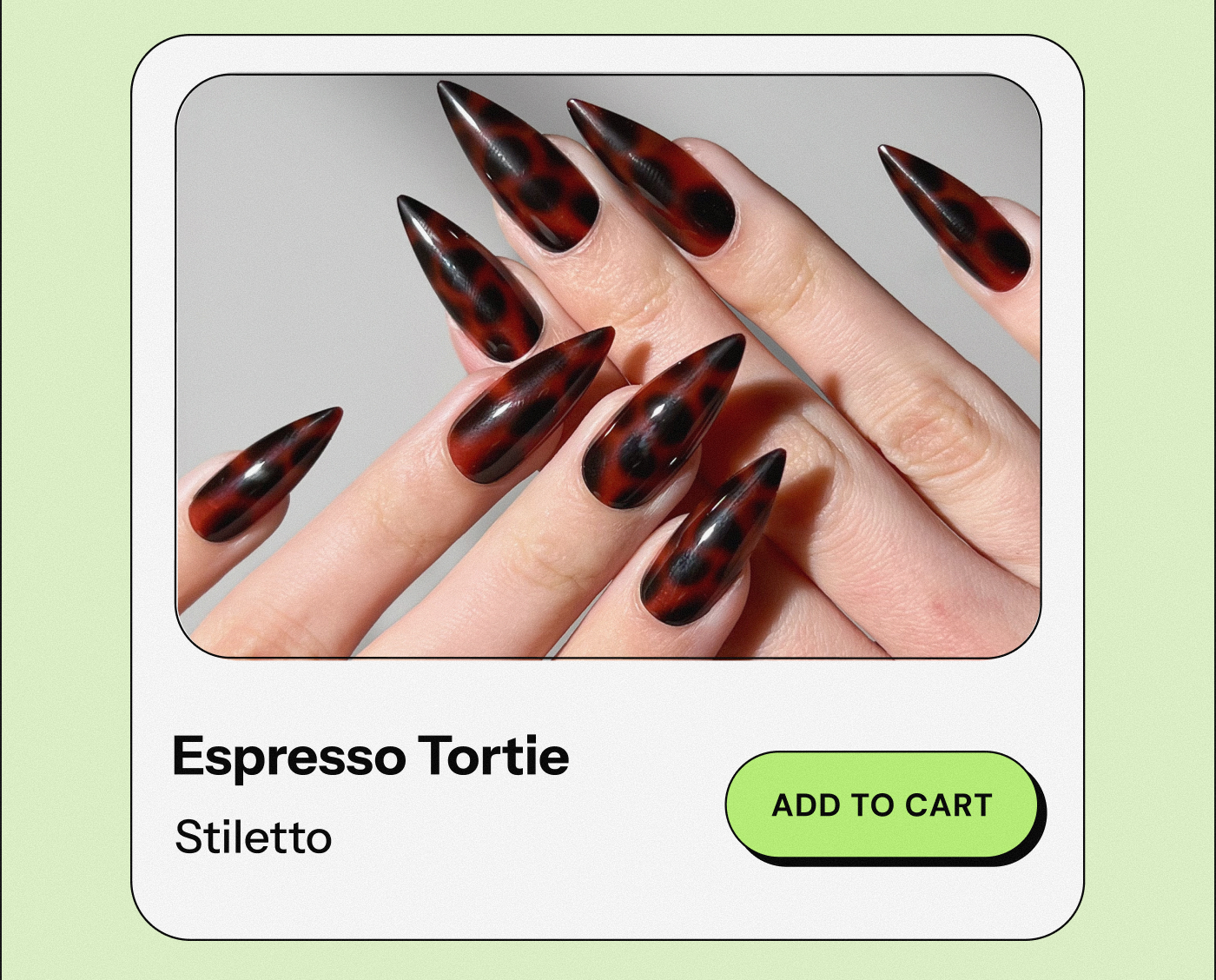 Espresso Tortie Stiletto. ADD TO CART