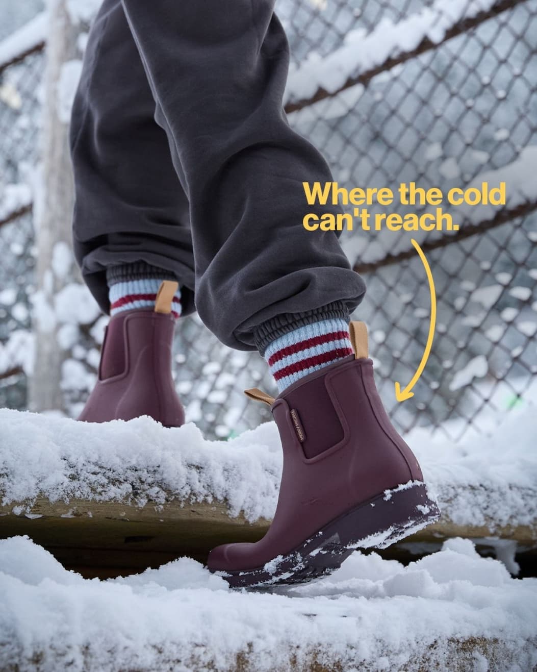Where the cold can't reach! Dark Cherry Bobbi Boot