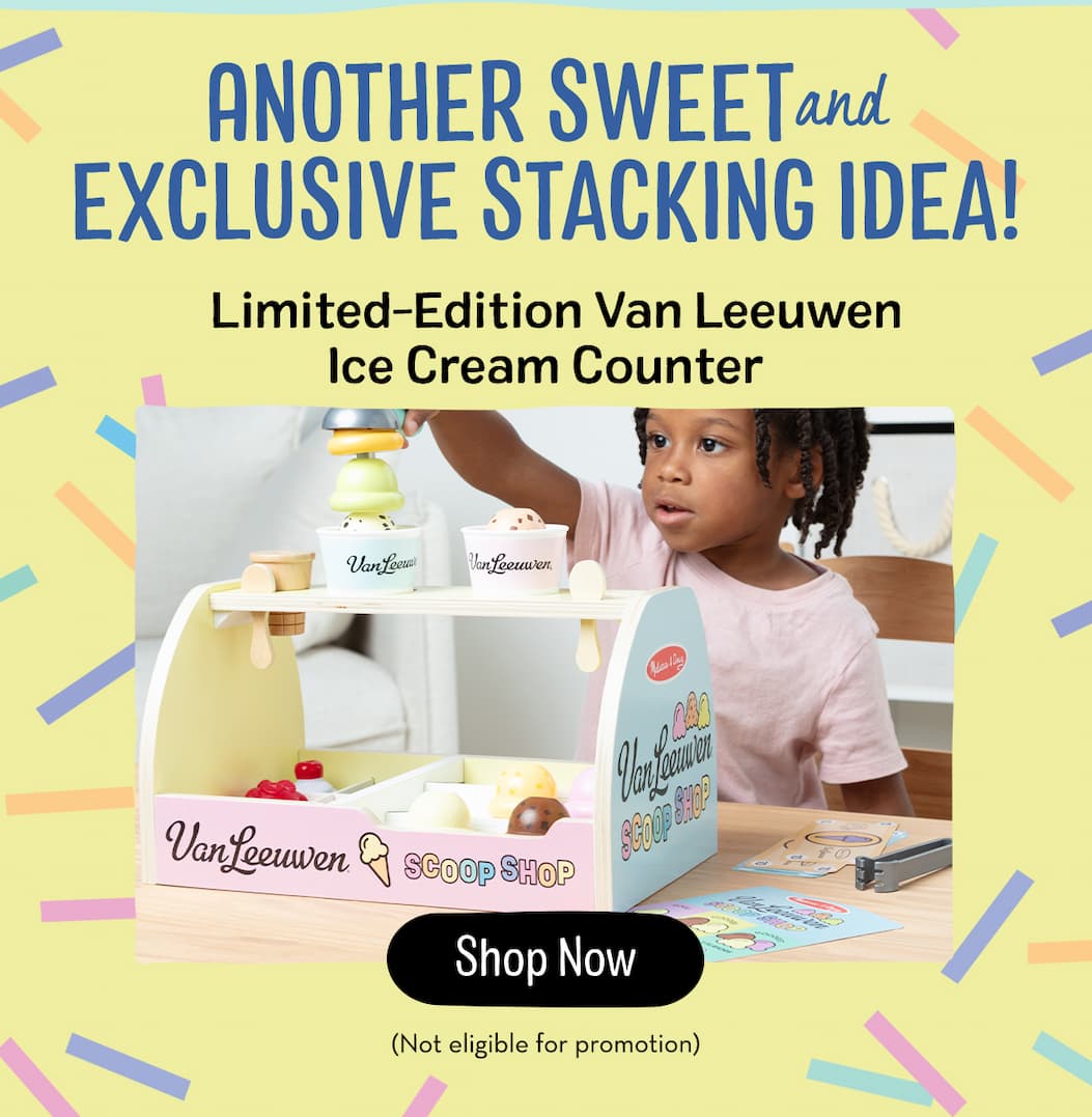 Melissa & Doug x Van Leeuwen Wooden Ice Cream Counter