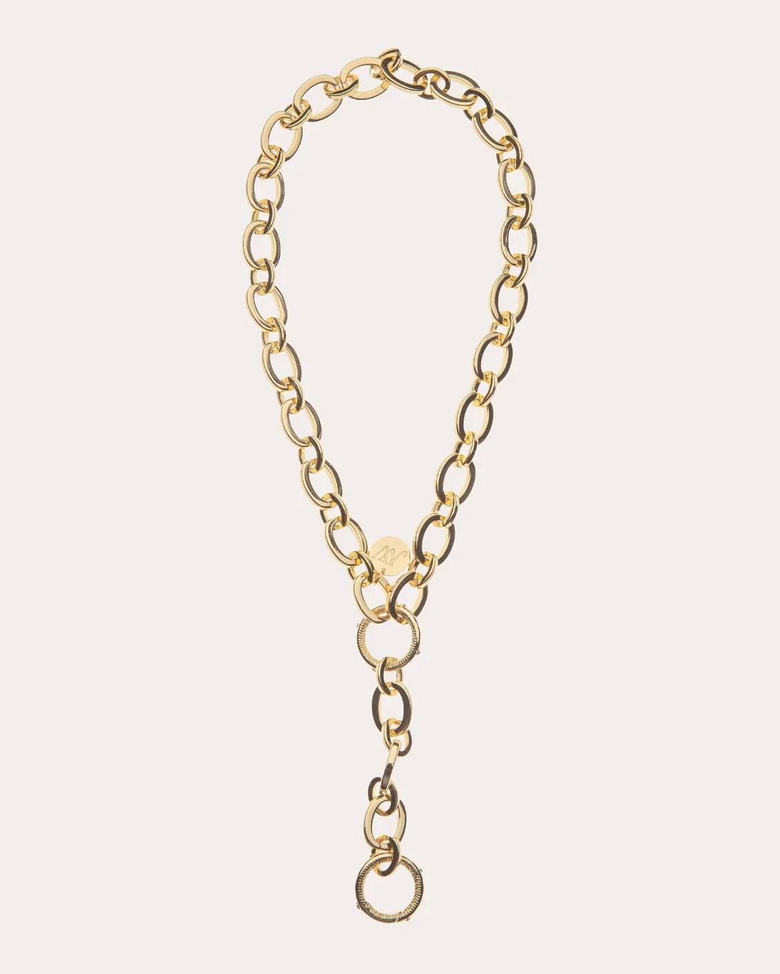 Chunky Link Chain Lariat Necklace