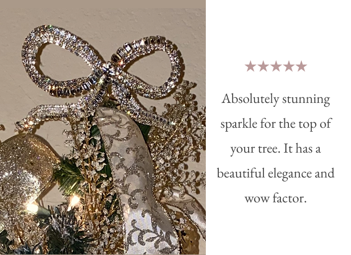 Bow Tree Topper in Crystal