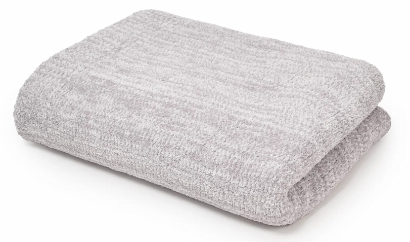 Lightweight Striped Throw in Soapstone