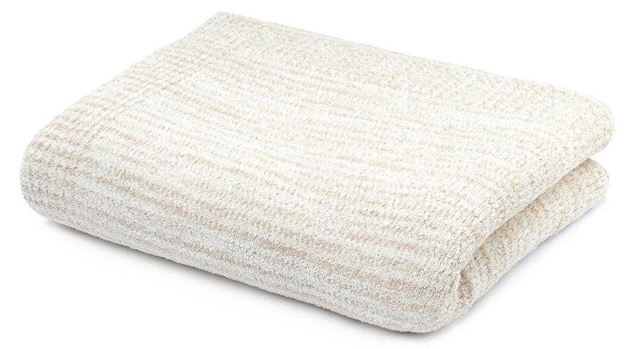 Lightweight Striped Throw in Linen
