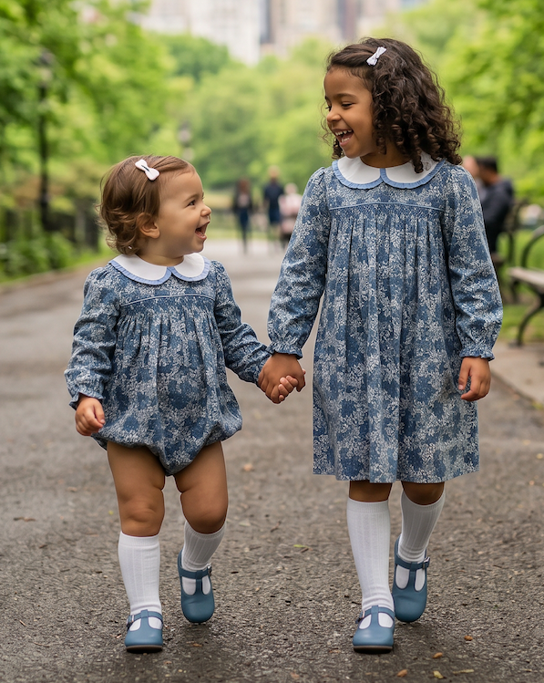Cobalt Clover Smocked Collection