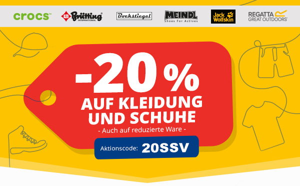 -20% auf Kleidung und Schuhe