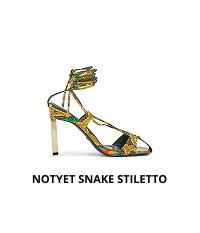 AZALEA WANG NOTYET MULTI SNAKE STILETTO SANDAL
