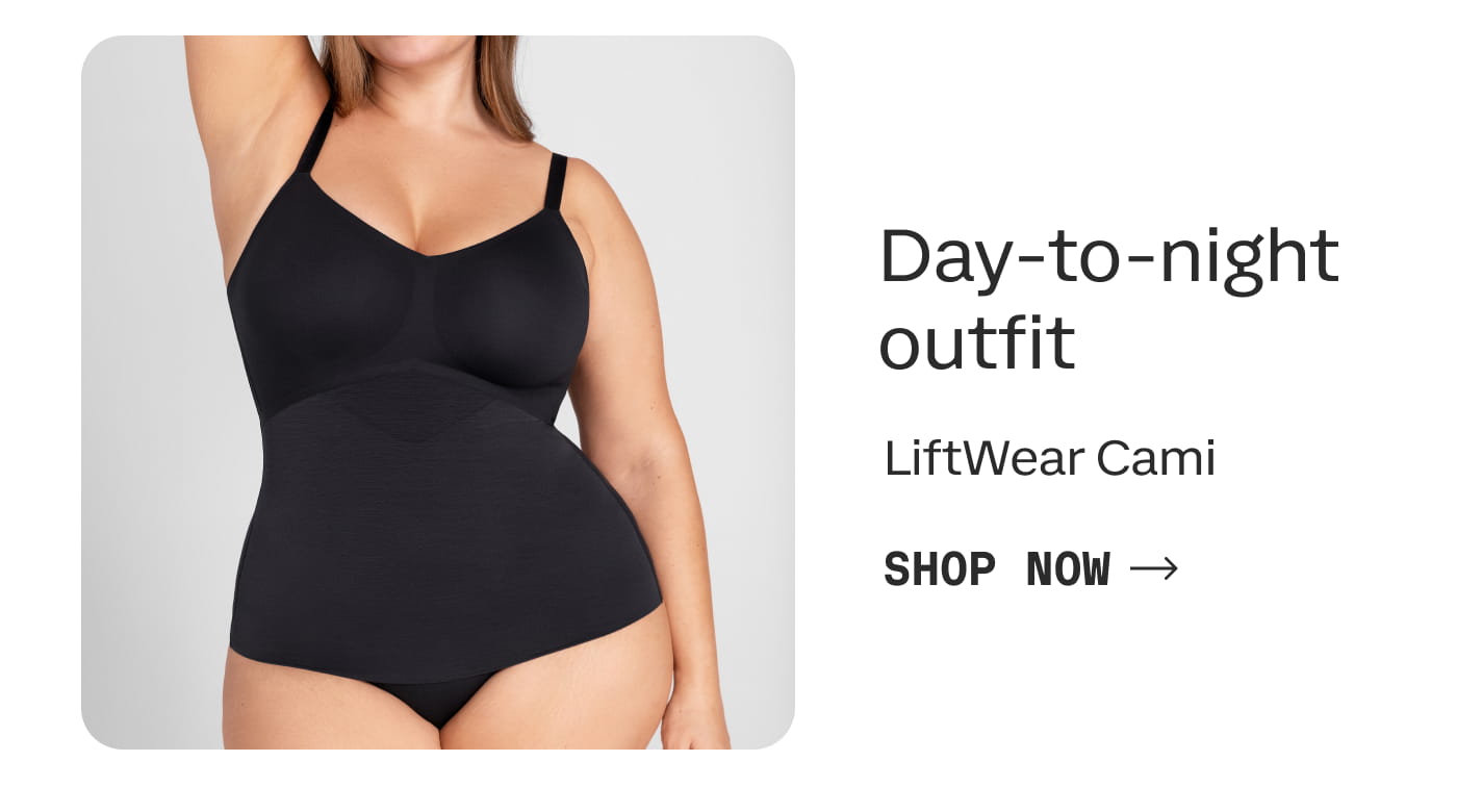 Day-to-night outfit | LiftWear Cami | SHOP NOW