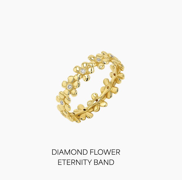 Diamond Flower Eternity Band