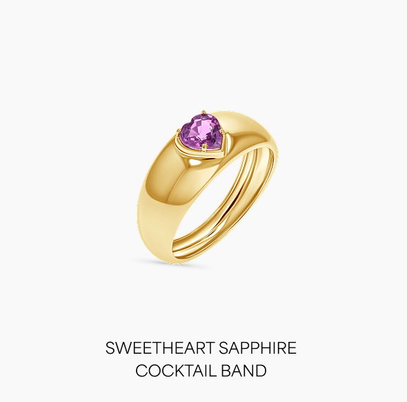 Sweetheart Sapphire Cocktail Band