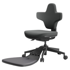 NEWTRAL MT-M Standing-Mate Ergonomic Standing Desk Chair, 5-in-1 Adaptive Seating, 167° Flip Backrest, Adjustable Seat Height 46-57cm, Seat Depth 38-44cm, Armless Design, Fully Adjustable Ergonomics, 150kg Load Capacity - Dark Gray
