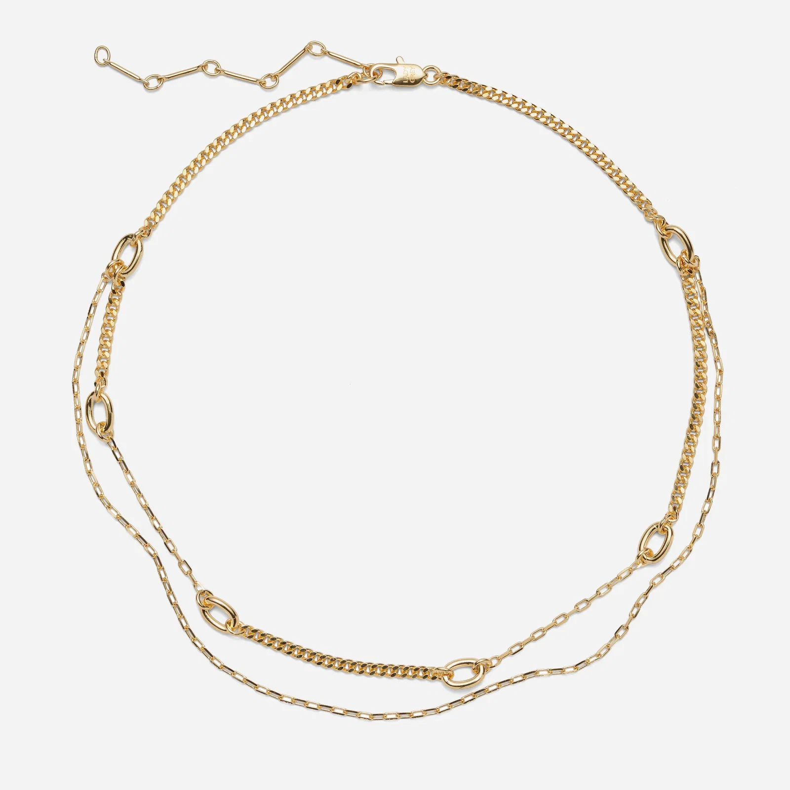 Dual Chain Necklace in Gold