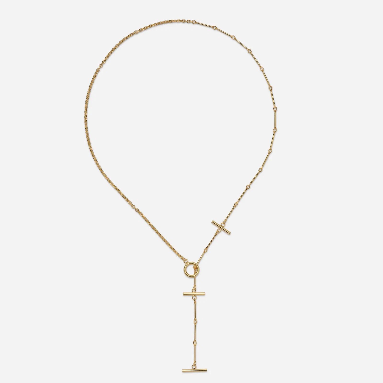 Triplet Toggle Necklace in Gold