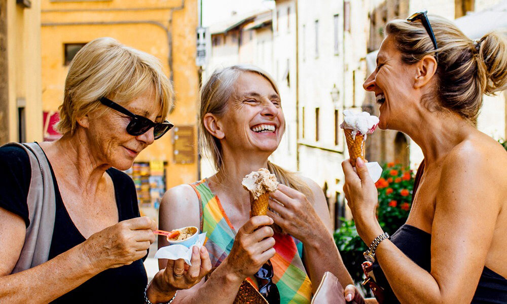 Seniors enjoying summer
