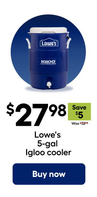 $27.98 Lowe's 5-gal Igloo cooler 