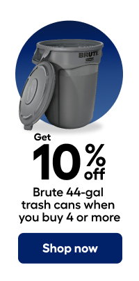 Get 10% off Brute 44-gal trash cans when you buy 4 or more