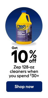 Get 10% off Zep 128-oz cleaners when you spend $30+