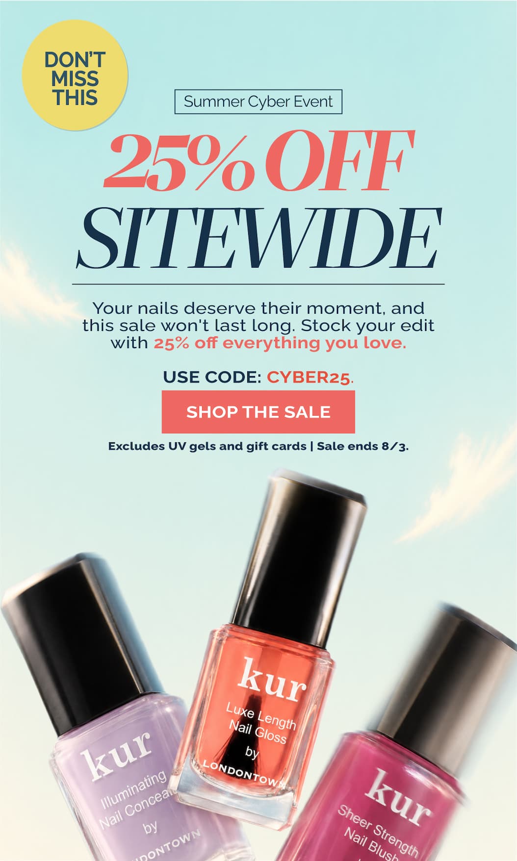 Take 25% off sitewide with code CYBER25