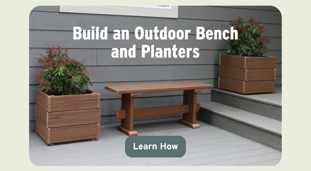 Outdoor Bench and Planter