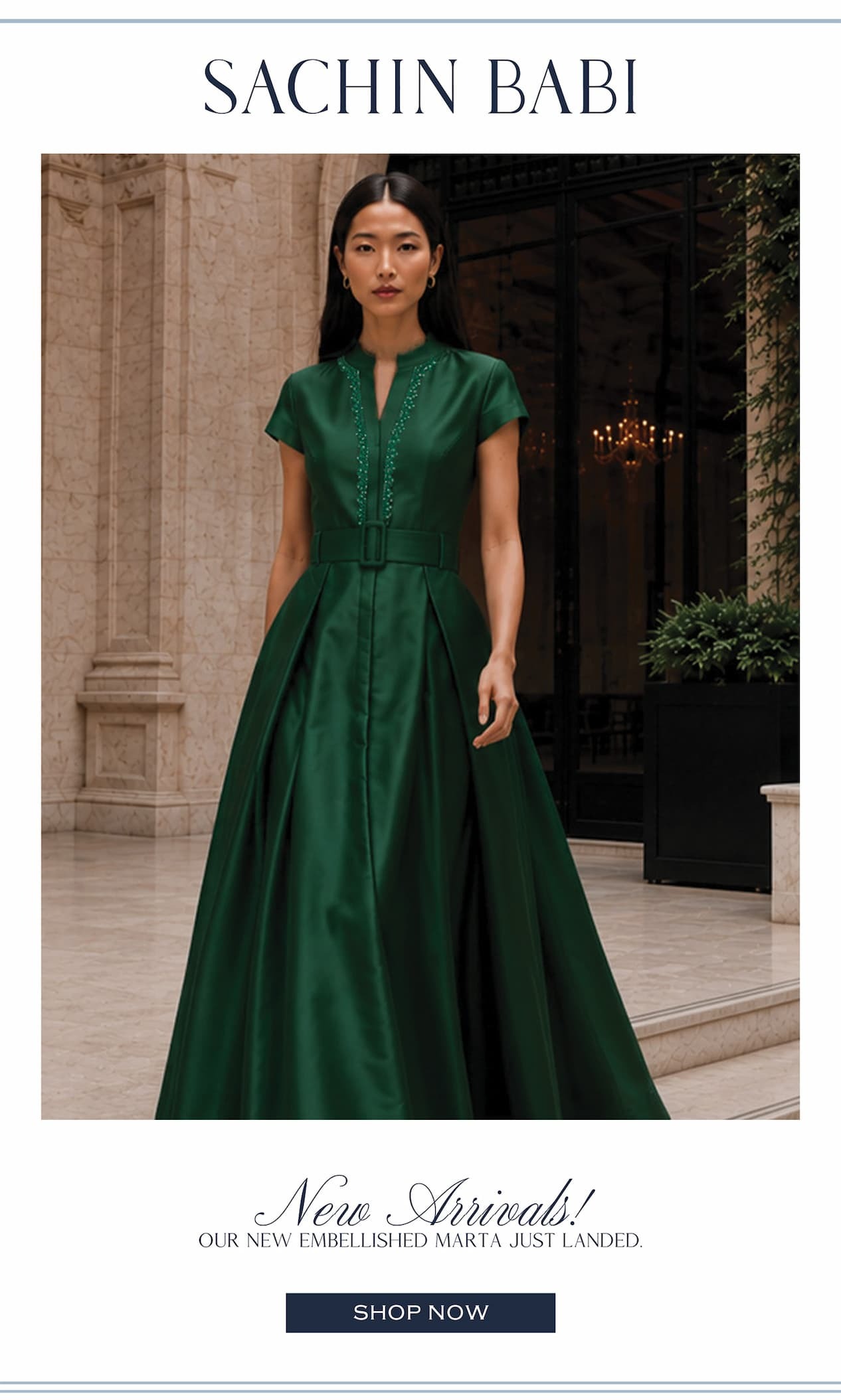 New Arrivals, our new embellished marta just landed. the perfect mother of the bride or groom gown!