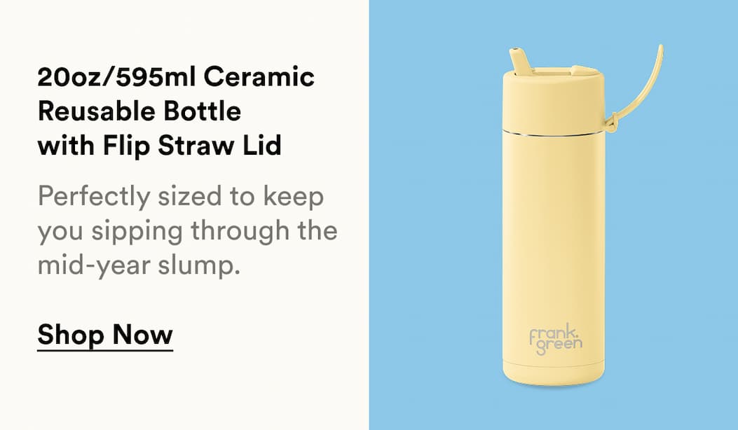 20oz/595ml Ceramic Reusable Bottle with Flip Straw Lid
