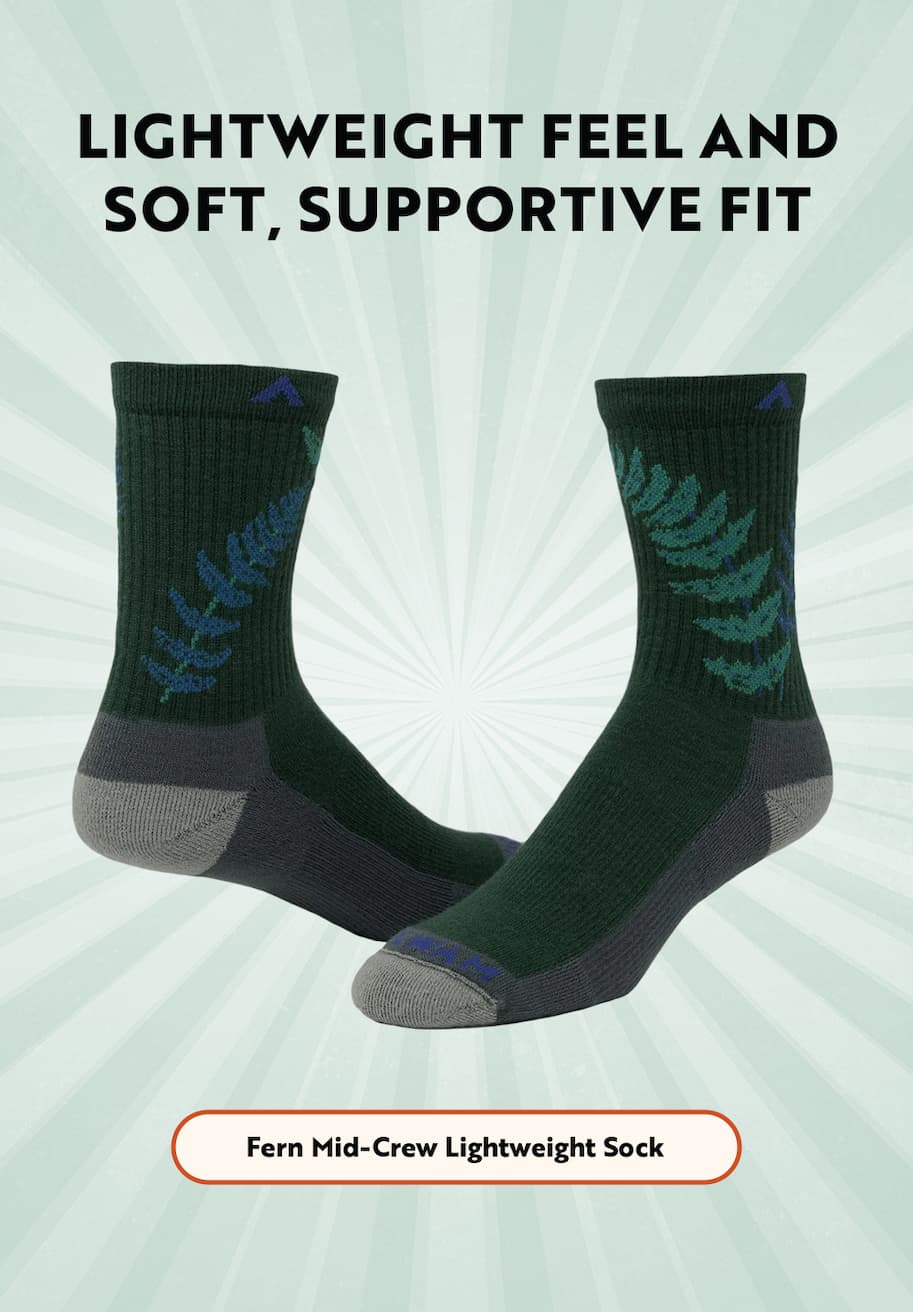 Fern Mid-Crew Lightweight Sock